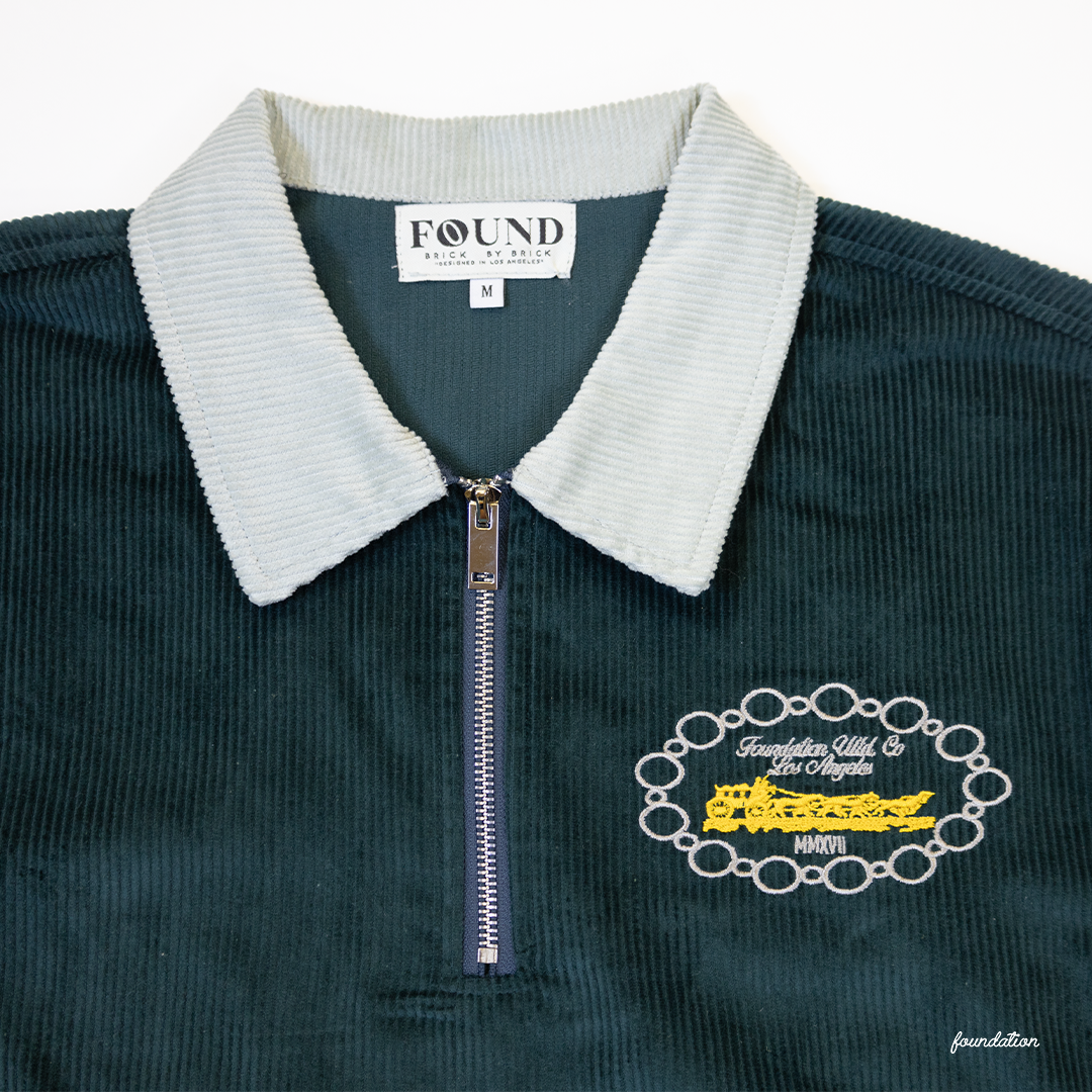 FOUNDATION QUARTER - ZIP CORDUROY FLEECE